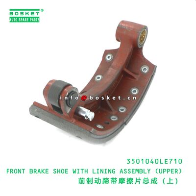 3501040LE710 FRONT BRAKE SHOE WITH LINING ASSEMBLY (UPPER) suitable for JAC N90 3501040LE710