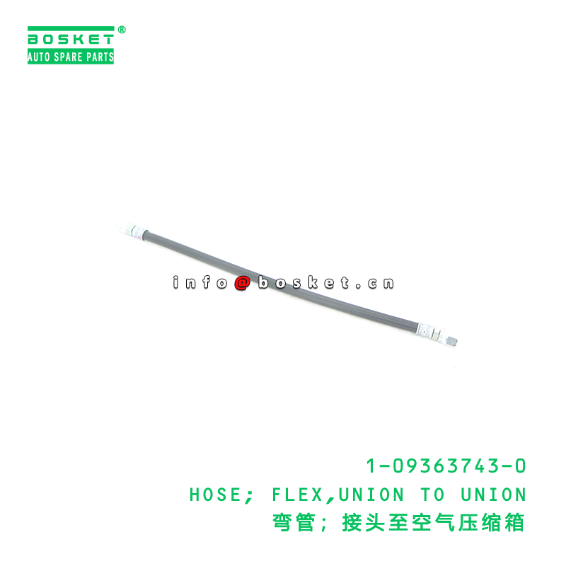 1-09363743-0 HOSE; FLEX,UNION TO UNION suitable for ISUZU 1093637430